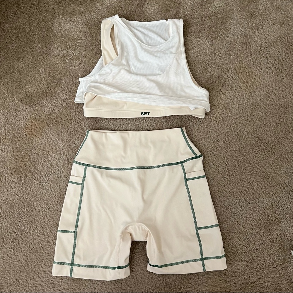 Courtside Bike Shorts and Sportsbra